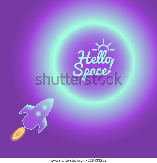 Sphere, planet, moon,\
rocket in space. Background and elements for web design, posters,\
flyers, postcards.