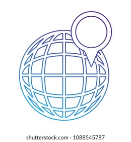 sphere planet with pin location