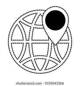 sphere planet with pin pointer