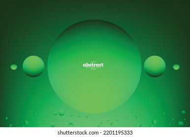 sphere planet shape on emerald green space theme background can be use for advertisement brochure template banner website cover vector eps.