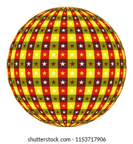 sphere, planet, stripes