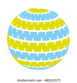 sphere planet symbol icon vector illustration design