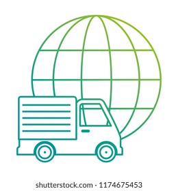 sphere planet with truck
