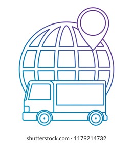 sphere planet with truck