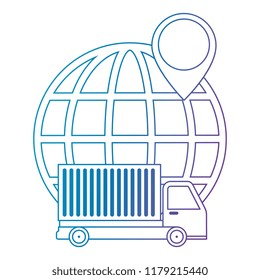 sphere planet with truck