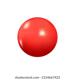 Sphere red 3d vector ball. Illustration