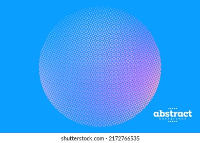 sphere shape in halftone gradient blue and pink with skyblue. cosmology comunication tech theme background can be use for  advertisement poster website banner product presentation vector eps.