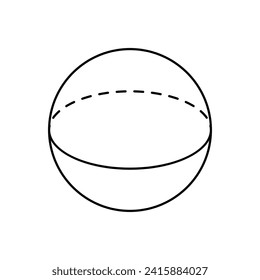 Icono de forma Esfera. Esquema, diseño de icono de esfera. Icono de vector