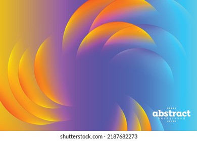 sphere shape with vibrant on gradient yellow and neon violet blue technology theme background for advertisement banner website template product presentation package vector eps.