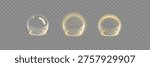 Sphere shield abstract energy protection spheres. Force field globe shell. Dome barrier technology vector set.