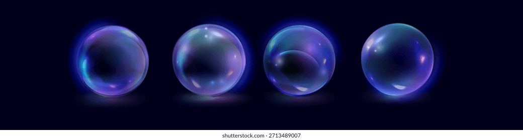 Sphere shield abstract energy protection spheres. Force field globe shell. Dome barrier technology vector set.