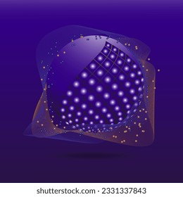 Proteger escudo de esfera. Burbuja de protección contra virus. Fondo tecnológico antiviral. 3.ª barrera de la bola de energía. Página de aterrizaje 