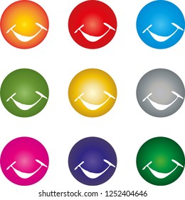 Sphere with smile in different colors collection