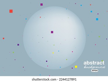 sphere with square pixel dots science space theme background for advertisement banner,brochure,website landingpage, notebook cover vector eps.