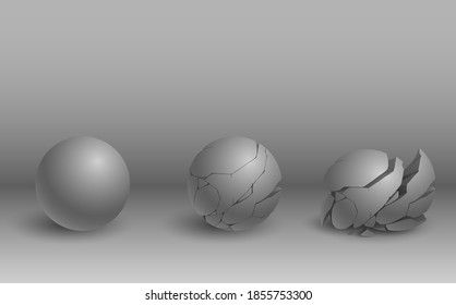 Esparcir piedras sobre fondo gris