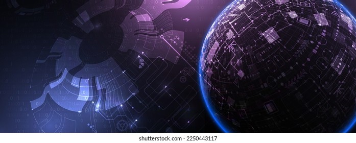 Sphere theme vector illustration. Digital technology background.