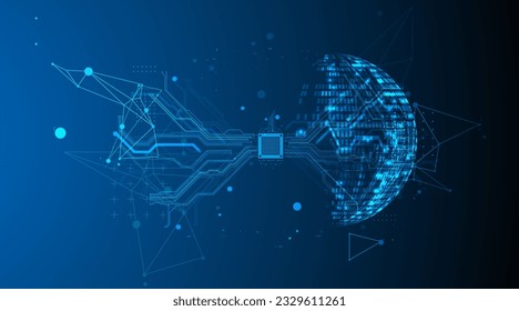 Sphere theme vector illustration. Digital technology background. Vector