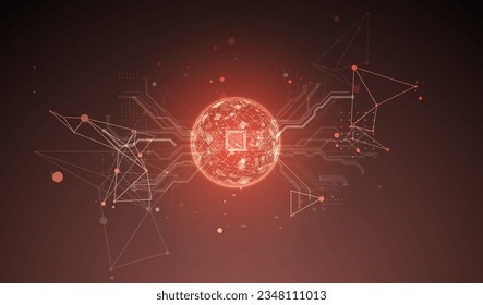 Sphere theme vector illustration. Digital technology background. Vector