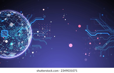 Sphere theme vector illustration. Digital technology background. Vector