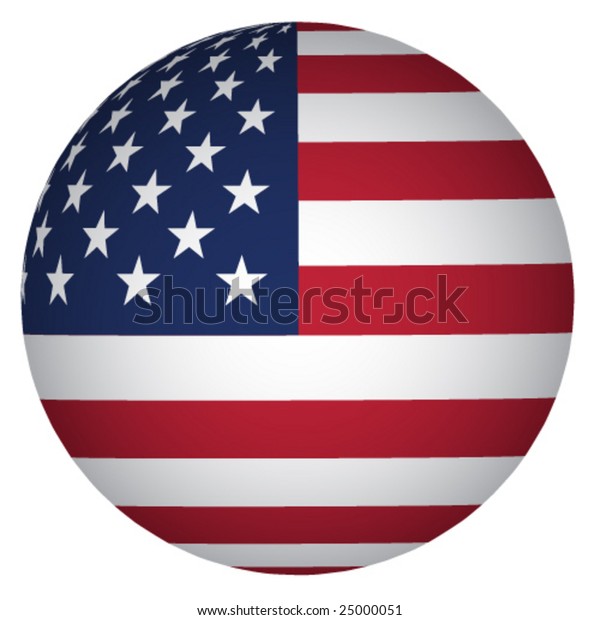 Sphere Usa Flag Stock Vector (Royalty Free) 25000051