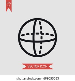 Sphere vector icon, illustration symbol
