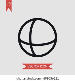 Sphere vector icon, illustration symbol