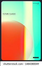 Sphere and VHS vibe light overlay, vaporwave aesthetic / space feelings neon background poster-card template, nostalgic feelings