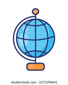 Kugel-Weltkarte-Liefersymbol