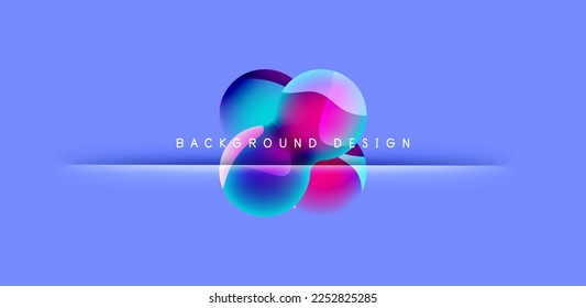 Esferas y círculos de fondo abstracto, diseño colorido a la moda. Ilustración vectorial para fondo de escritorio, pancarta, fondo, tarjeta, ilustración del libro, página de inicio