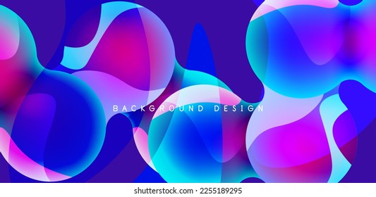 Spheres and circles abstract background, trendy colorful design. Vector Illustration For Wallpaper, Banner, Background, Card, Book Illustration, landing page