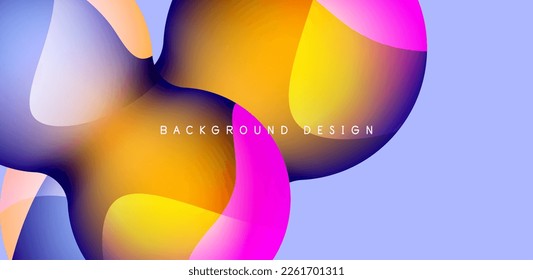 Spheres and circles abstract background, trendy colorful design. Vector Illustration For Wallpaper, Banner, Background, Card, Book Illustration, landing page