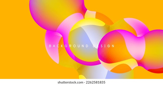 Spheres and circles abstract background, trendy colorful design. Vector Illustration For Wallpaper, Banner, Background, Card, Book Illustration, landing page