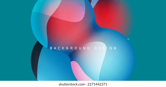 Spheres and circles abstract background, trendy colorful design. Vector Illustration For Wallpaper, Banner, Background, Card, Book Illustration, landing page