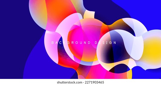Spheres and circles abstract background, trendy colorful design. Vector Illustration For Wallpaper, Banner, Background, Card, Book Illustration, landing page