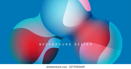 Spheres and circles abstract background, trendy colorful design. Vector Illustration For Wallpaper, Banner, Background, Card, Book Illustration, landing page