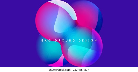 Spheres and circles abstract background, trendy colorful design. Vector Illustration For Wallpaper, Banner, Background, Card, Book Illustration, landing page