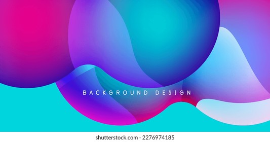 Spheres and circles abstract background, trendy colorful design. Vector Illustration For Wallpaper, Banner, Background, Card, Book Illustration, landing page