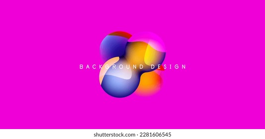 Esferas y círculos de fondo abstracto, diseño colorido a la moda. Ilustración vectorial para fondo de escritorio, pancarta, fondo, tarjeta, ilustración del libro, página de inicio
