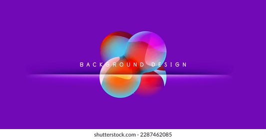 Spheres and circles abstract background, trendy colorful design. Vector Illustration For Wallpaper, Banner, Background, Card, Book Illustration, landing page