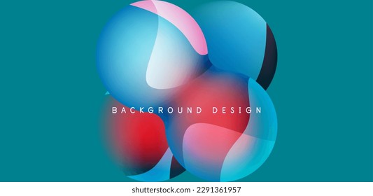 Spheres and circles abstract background, trendy colorful design. Vector Illustration For Wallpaper, Banner, Background, Card, Book Illustration, landing page