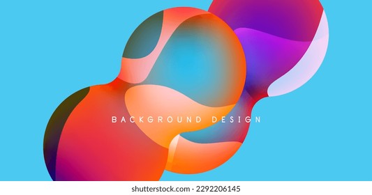 Spheres and circles abstract background, trendy colorful design. Vector Illustration For Wallpaper, Banner, Background, Card, Book Illustration, landing page
