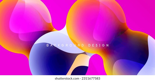 Esferas y círculos de fondo abstracto, diseño colorido a la moda. Ilustración vectorial para fondo de escritorio, pancarta, fondo, tarjeta, ilustración del libro, página de inicio