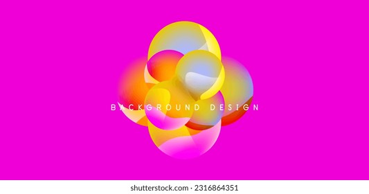 Spheres and circles abstract background, trendy colorful design. Vector Illustration For Wallpaper, Banner, Background, Card, Book Illustration, landing page