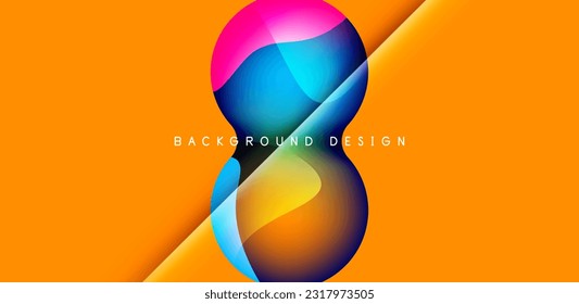 Spheres and circles abstract background, trendy colorful design. Vector Illustration For Wallpaper, Banner, Background, Card, Book Illustration, landing page