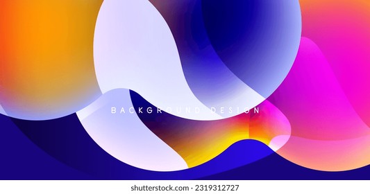 Spheres and circles abstract background, trendy colorful design. Vector Illustration For Wallpaper, Banner, Background, Card, Book Illustration, landing page