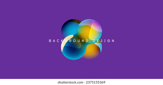 Spheres and circles abstract background, trendy colorful design. Vector Illustration For Wallpaper, Banner, Background, Card, Book Illustration, landing page