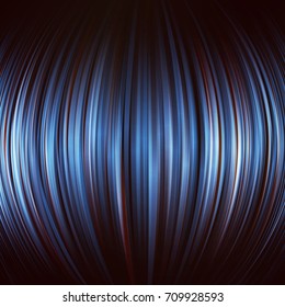 Spherical abstract blue background. Vertical lines in a spherical shape. Vector background with lights and shadows