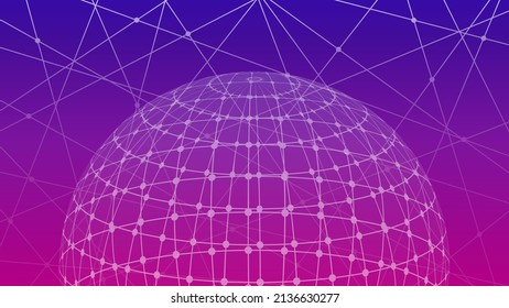 Spherical background of world, earth and network.
