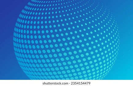 Spherical Color Halftone Dotted Pattern Vector Background