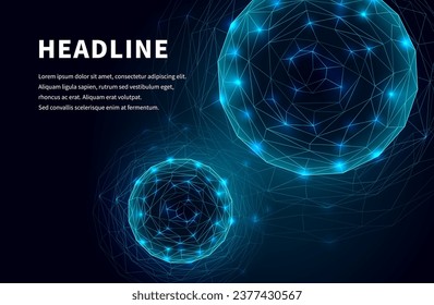 A spherical design marker vector consisting of polygonal lines.